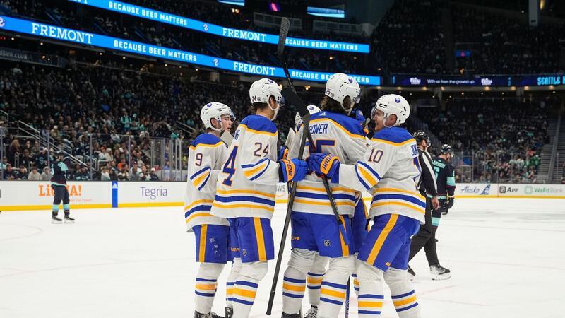 Peterka gewinnt mit Buffalo deutsches Duell gegen Grubauer Die Buffalo Sabres setzten sich in Seattle durch.