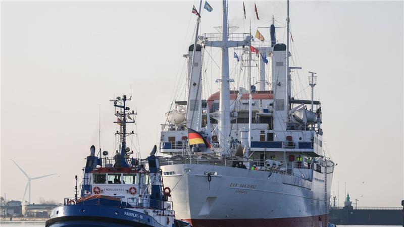 Die „Cap San Diego“ hat Bremerhaven erreicht.