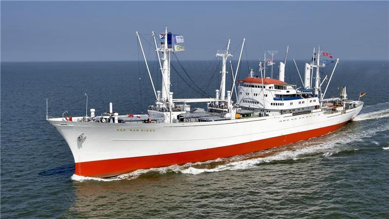 Die Cap San Diego ist das letzte verbliebene Schiff Cap-San-Flotte.