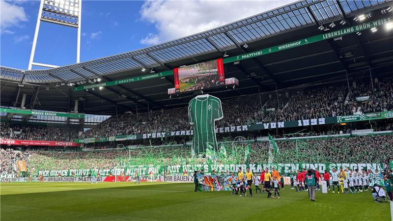 Die Choreografie vor dem Leipzig-Spiel. 
