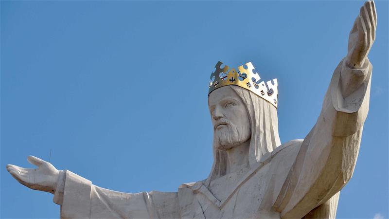 Riesige Marienstatue in Polen soll Pilger anziehen Die Christus-Figur in Swiebodzin steht 70 Kilometer von der deutsch-polnischen Grenze entfernt. (Archivbild)