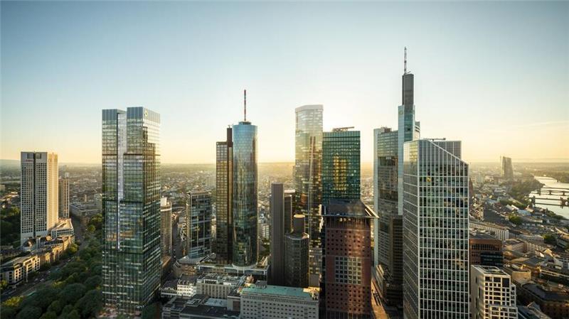 Commerzbank mietet neuen Wolkenkratzer Die Commerzbank mietet den neuen links hervorgehobenen Central Business Tower (Handout)