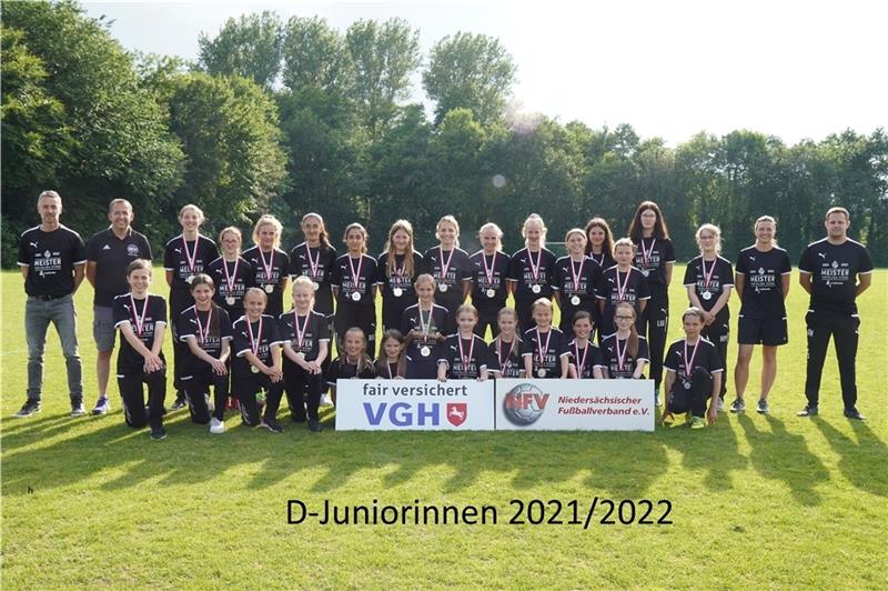 Die D-Juniorinnen des JFV A/O/B/H/H haben die Kreismeisterschaft gewonnen.