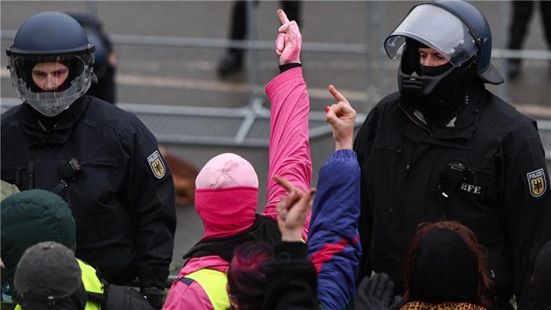 Die Demonstranten reisten aus dem gesamten Bundesgebiet an.