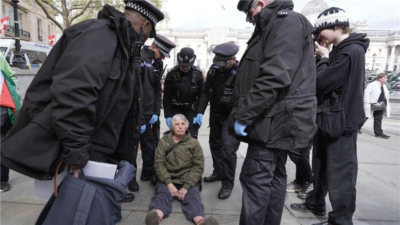 Die Demonstration fand im Zentrum Londons statt. 