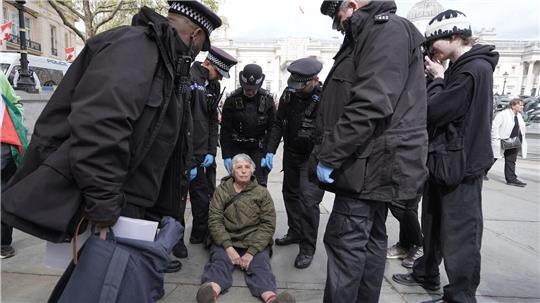 Die Demonstration fand im Zentrum Londons statt. 