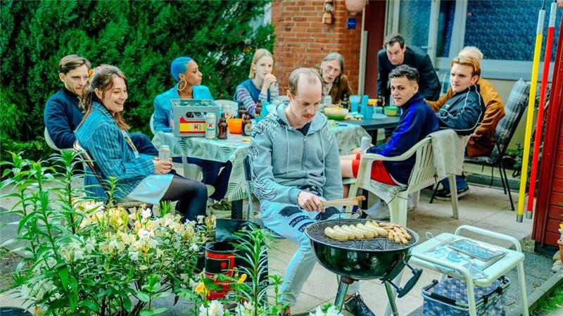 Die „Discounter“ beim Grillfest.