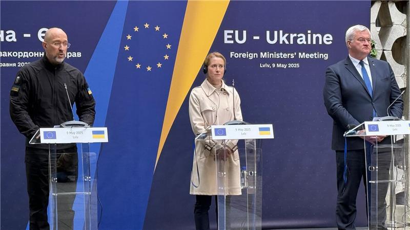 Die EU-Außenbeauftragte Kallas und die Außenminister der EU-Staaten kamen in Lwiw mit Vertretern der Ukraine zusammen.