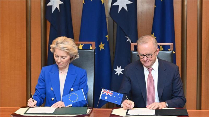 Die EU und Australien haben sich nach langen Verhandlungen auf ein Freihandelsabkommen verständigt.