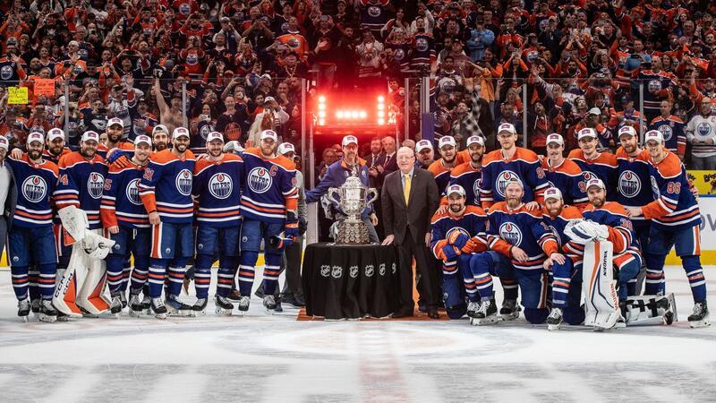 Stanley Cup ganz nah: Draisaitl in NHL-Finals Die Edmonton Oilers feiern den Einzug in die NHL-Finals.