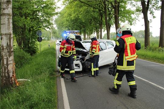 Die Einsatzkräfte an der Unfallstelle konnten schnell wieder abrücken. Foto: Feuerwehr
