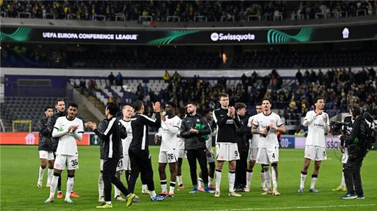 Die Eintracht kam trotz 2:0-Führung nicht über ein 2:2 bei Saint-Gilloise hinaus.