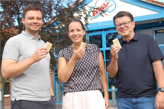 Die Eismacher: Christoph Ruehs (links), Isabel Schuldt, Martin Ruehs.