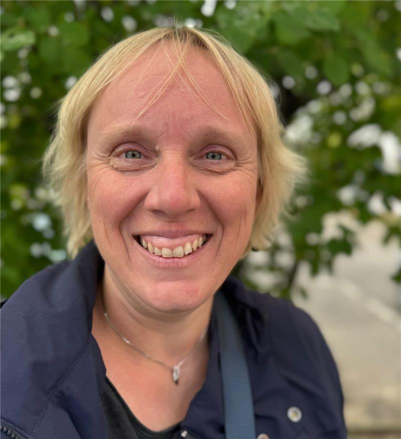 Die Fanclub-Vorsitzende Christine Haase.