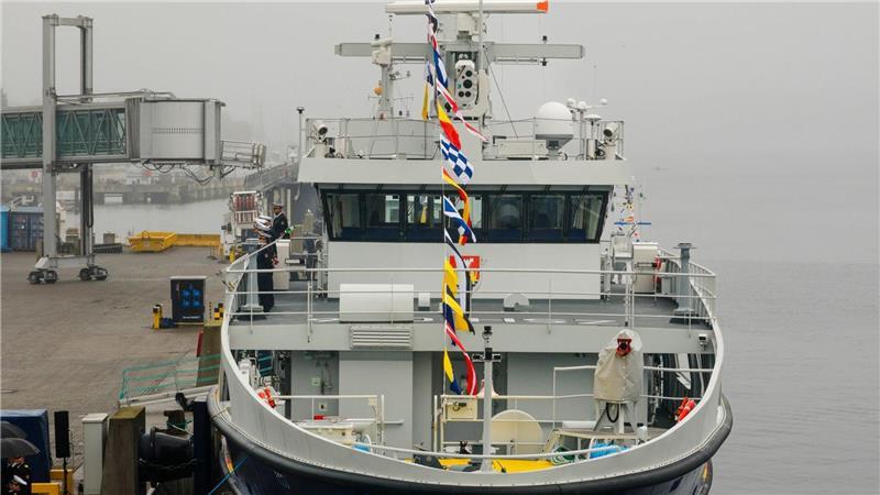 Zoll nimmt neues Schiff „Fehmarn“ in den Dienst Die „Fehmarn“ soll in der Ostsee unterwegs sein.