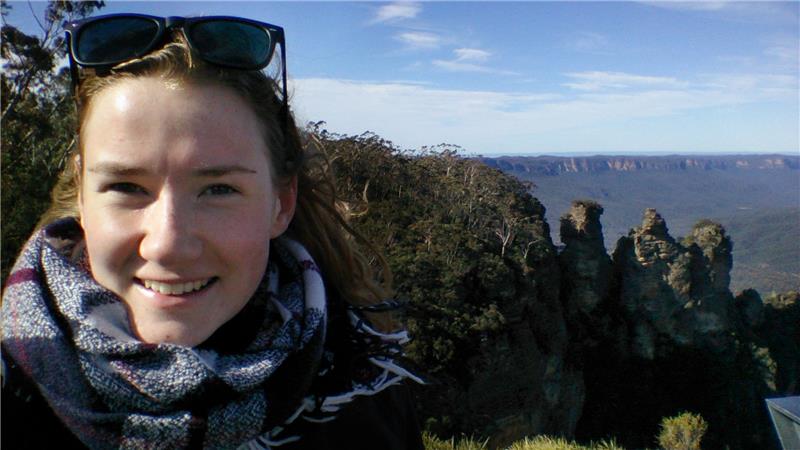 Die Felsformation Three Sisters im Nationalpark Blue Mountains hat es der Abiturientin Selina Rasenberger während ihrer Reise nach Down Under besonders angetan. Foto privat