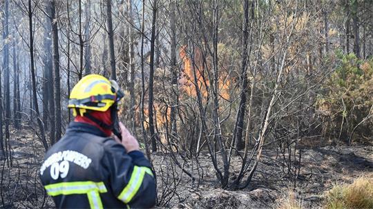 Die Feuerwehr kämpft gegen eine Reihe wiederaufflammender Brände.