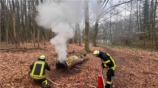 Die Feuerwehr musste über 200 Meter Löschschlauch zum Einsatzort verlegen.