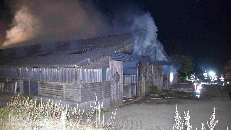 Die Feuerwehr verhinderte eine Ausbreitung des Feuers auf angrenzende Gebäude wie die Reithalle, eine Scheune und das Wohnhaus.