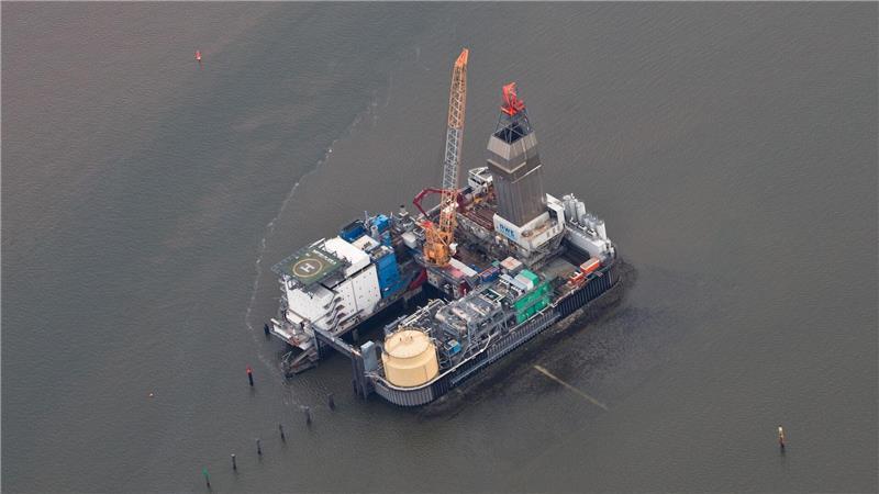 Die Förderung auf der Bohrinsel Mittelplate wurde gestoppt. (Archivbild)