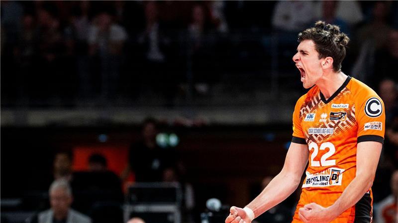 Serienmeister schlägt wieder zu: BR Volleys holen den Titel Die Freude muss raus: Jake Hanes (BR Volleys)