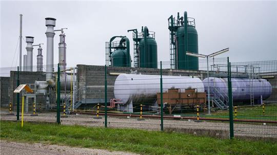 Die GRTgaz-Anlage im französischen Obergailbach ist der Grenzübergangspunkt einer Pipeline von und nach Frankreich.Fotograf