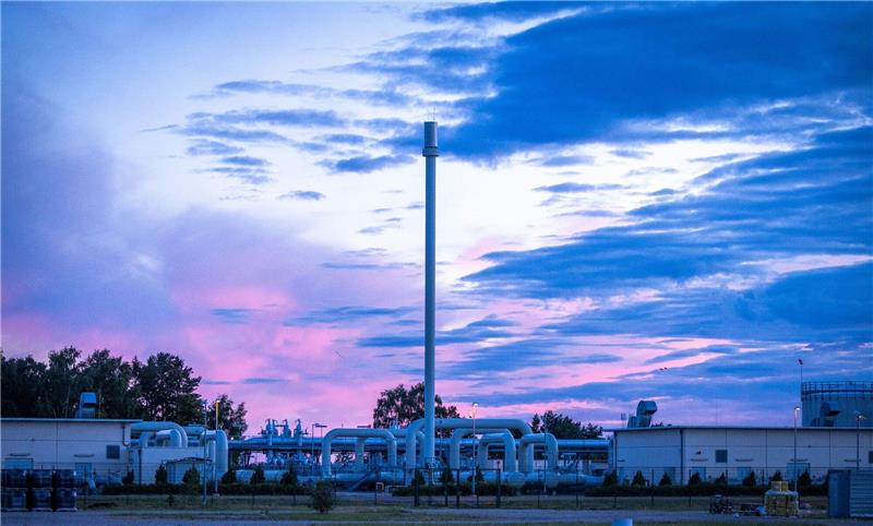 Die Gasempfangsstation der Ostseepipeline Nord Stream 1 im mecklenburgischen Lubmin.