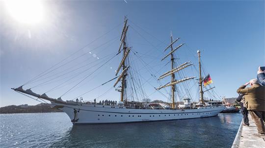 Die „Gorch Fock“ wird in Kiel zurückerwartet. (Archivbild)