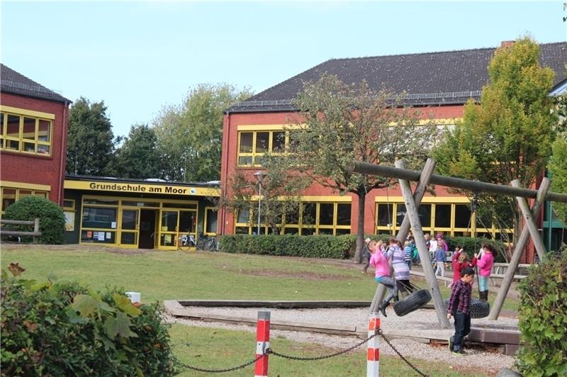 Die Grundschule Am Moor wird nicht auf ihrem bisherigen Gelände, sondern auf dem Hauptschulgelände komplett neu gebaut. Foto Michaelis