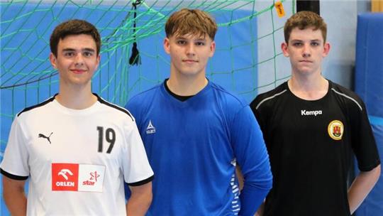 Die Horneburger Talente Marco Stark, Ben Kröger und Lukasz Minkus (von links).