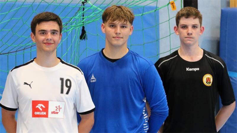 Die Horneburger Talente Marco Stark, Ben Kröger und Łukasz Minkus (von links).