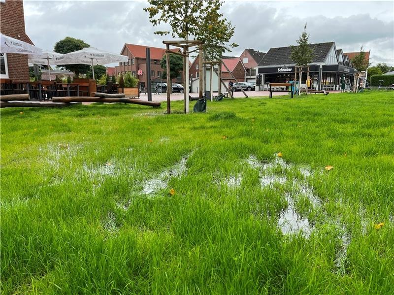 Die Jorker Kulturwoche muss umziehen, das geplante Veranstaltungsgelände steht unter Wasser. Foto: Battmer