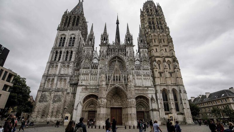 Brand im Turm der Kathedrale von Rouen Die Kathedrale von Rouen ist das Wahrzeichen der Hauptstadt der Normandie (Archivbild).