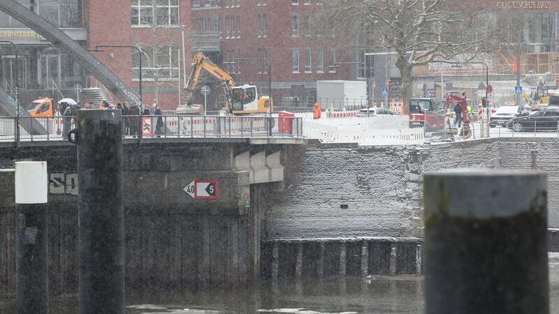 Die Kehrwiederspitze in der HafenCity wird zwei Jahre lang zur Baustelle.