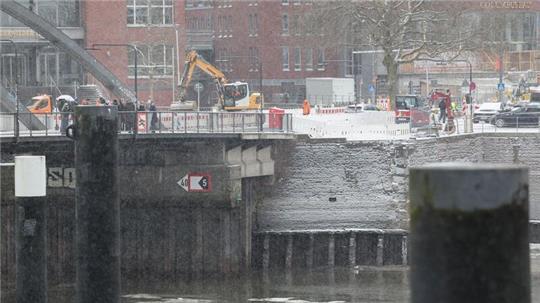 Die Kehrwiederspitze in der HafenCity wird zwei Jahre lang zur Baustelle.