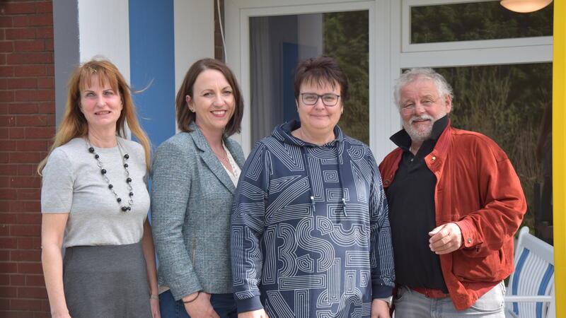 Die Köpfe hinter dem Lebensgarten: Geschäftsführerin Dr. Bettina Müller, Projektleiterin Beke Brandt, Heimleiterin Anke Lenz und Architekt Claus Jürgen Vogt (von links).