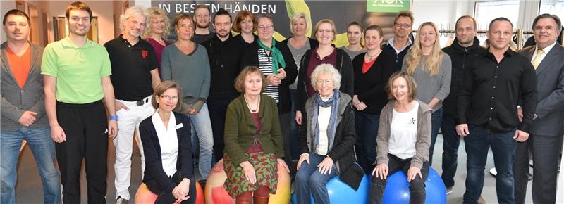 Die Kooperationspartner aus dem Kreis Stade werben für das Gutscheinprogramm der AOK. Foto Beneke
