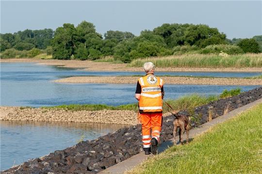 Die Leiche der vermissten 80-Jährigen wurde letztlich gegen 18 Uhr an einem Buhnenkopf am Elbufer bei Drage gefunden, wie Polizei am Donnerstagabend mitteilte. Foto: JOTO