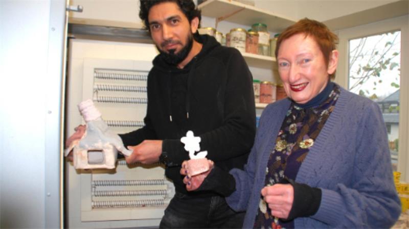 Die Liebe zur Kunst verbindet sie: Mohamad Molhem und Bettina Weingärtner.