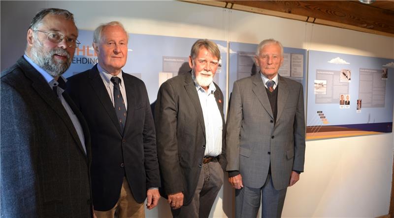 Die Macher der Ausstellung: Horst Wilkens, Günther Schmoldt, Jörg Petersen und Wyrich Adolphi (von links). Foto Helfferich