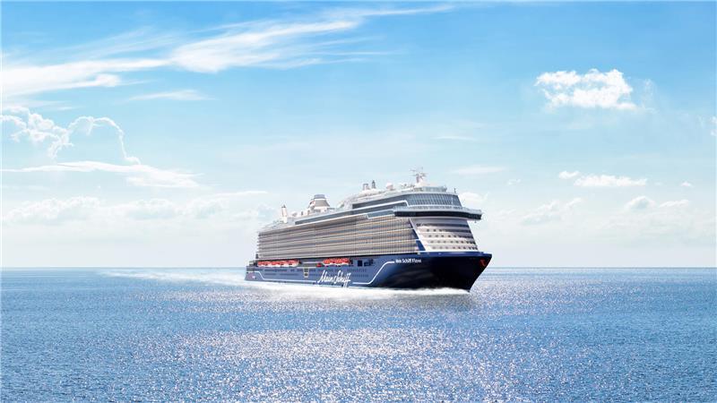 Wasserparks und Wasserstoff: Sechs Schiffs-Premieren 2026 Die „Mein Schiff Flow“ soll im Juli 2026 von Palma de Mallorca zu ersten Fahrten ablegen.
