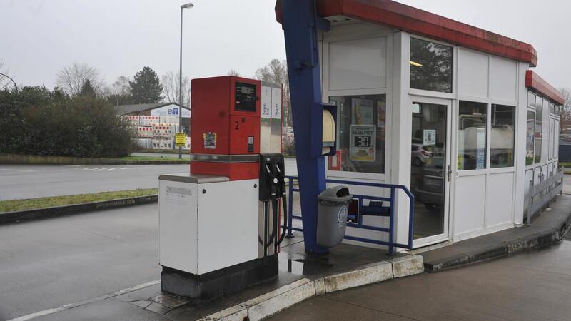 Die Mini-Tankstelle im Bremervörder Gewerbegebiet.
