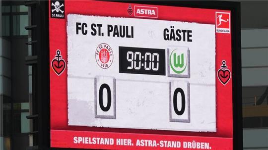 Die Null steht: Bundesliga-Aufsteiger FC St. Pauli hat in vier Heimspielen dieser Saison bislang noch kein Tor erzielt.