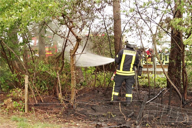 Die Ortsfeuerwehren aus Heinbockel und Oldendorf haben am Donnerstag einen Flächenbrand gelöscht. Foto: Feuerwehr