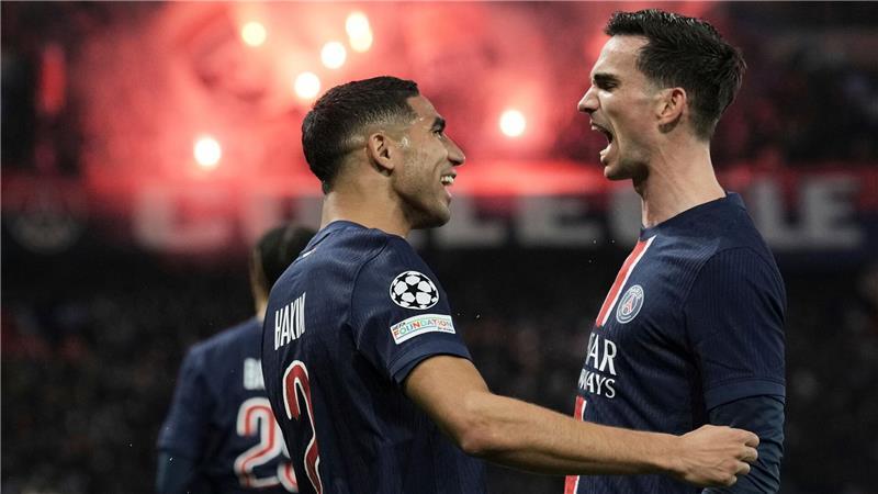 Seitenhieb gegen Mbappé: Paris‘ neue Champions-League-Helden Die PSG-Torschützen Fabian Ruiz (rechts) und Achraf Hakimi.