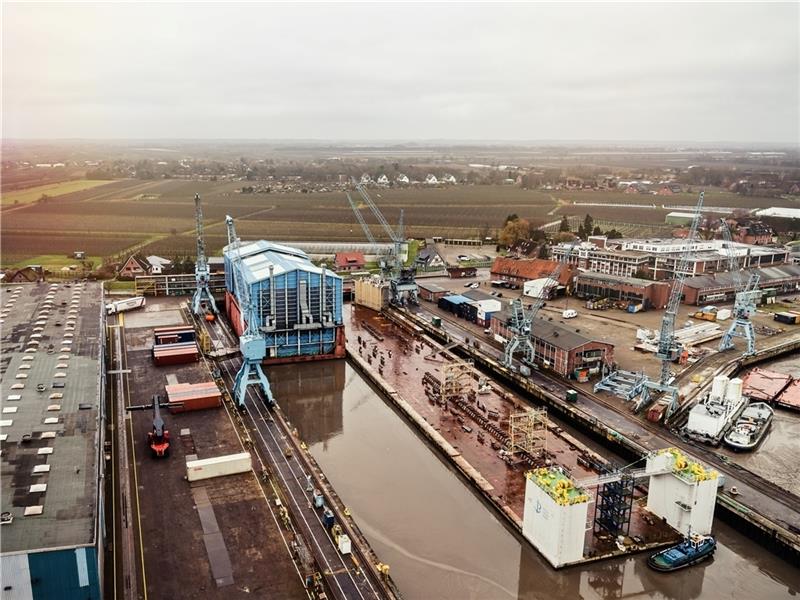 Die Pella Sietas Werft in Neuenfelde. Foto: Netbid