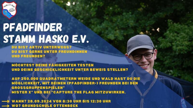 Pfadfinder laden zu Großgruppenspiel in Ottenbeck ein Die Pfadfindergruppe Stamm Hasko lädt zu einem Großgruppenspiel in Ottenbeck ein.