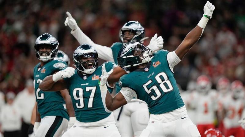 Eagles stoppen Chiefs im Super Bowl: „Das war es alles wert“ Die Philadelphia Eagles jubeln im Super Bowl.