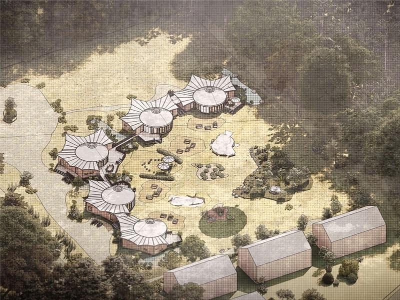 Die Pläne für die Jurten-Kita in Hedendorf können nach der Entscheidung der Kommunalaufsicht umgesetzt werden. Visualisierung: Stadt Buxtehude