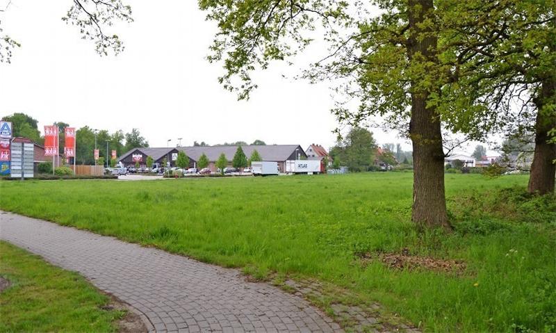 Die Pläne sind umstritten: Auf der Wiese am Poggenpohl in Horneburg will sich Rewe ansiedeln.